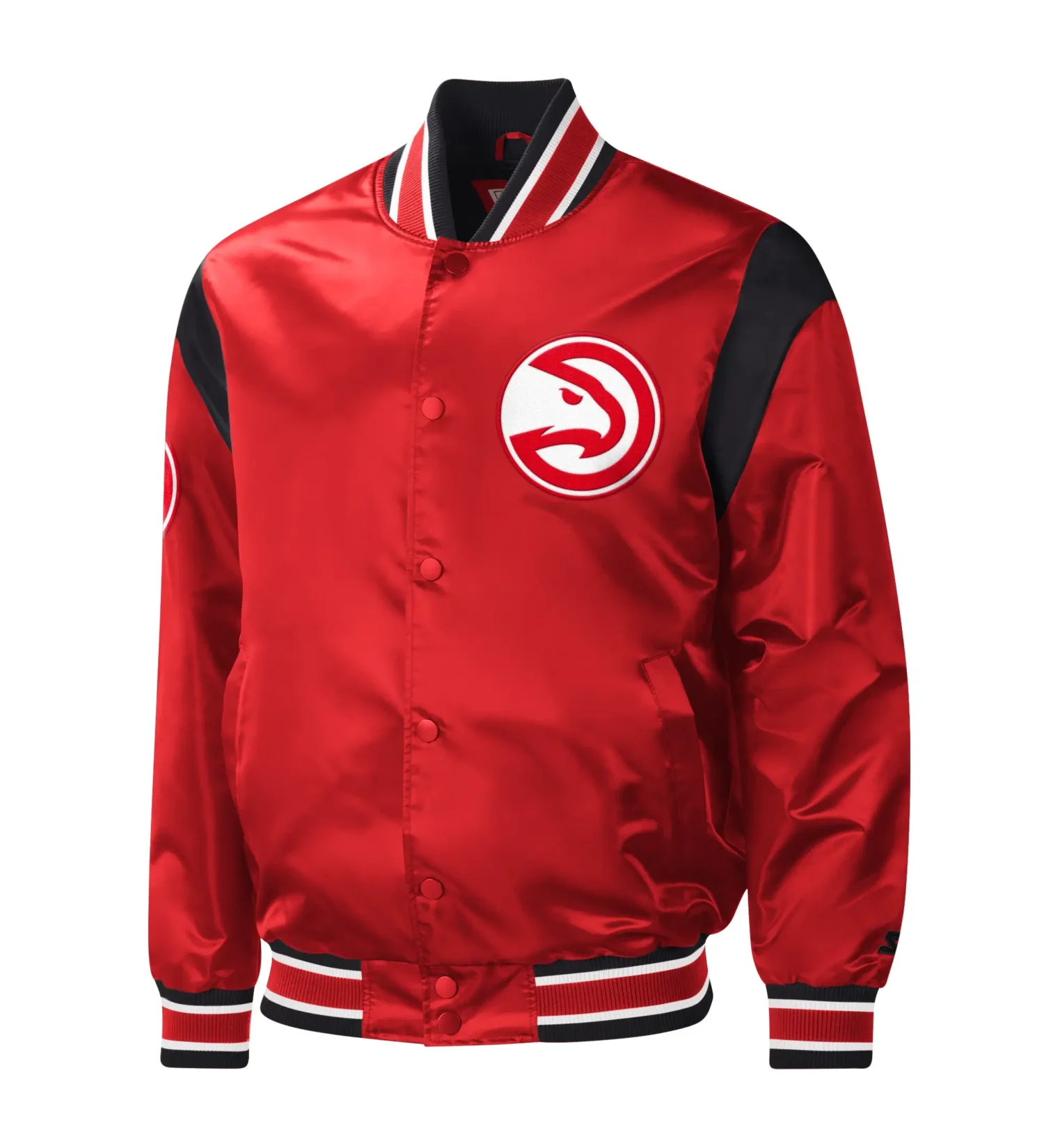 Atlanta Hawks Satin Varsity Red Jacket team jacket 1