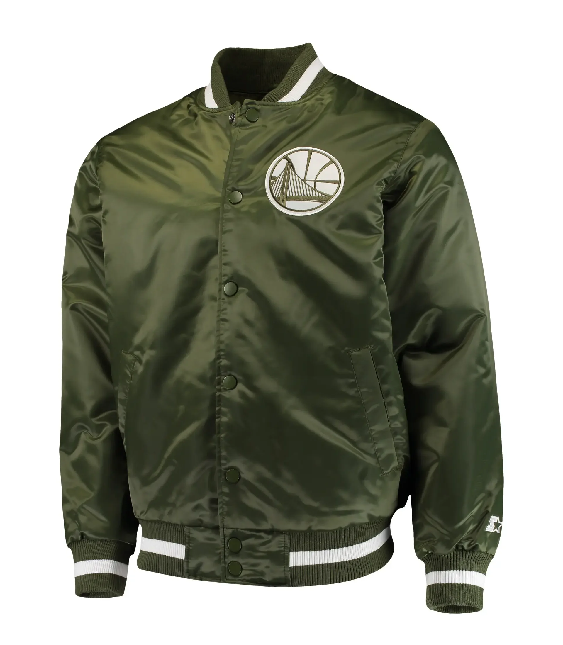 Golden-State-Warriors-Starter-Full-Snap-Satin-Green-Jacket-TeamJacketShop