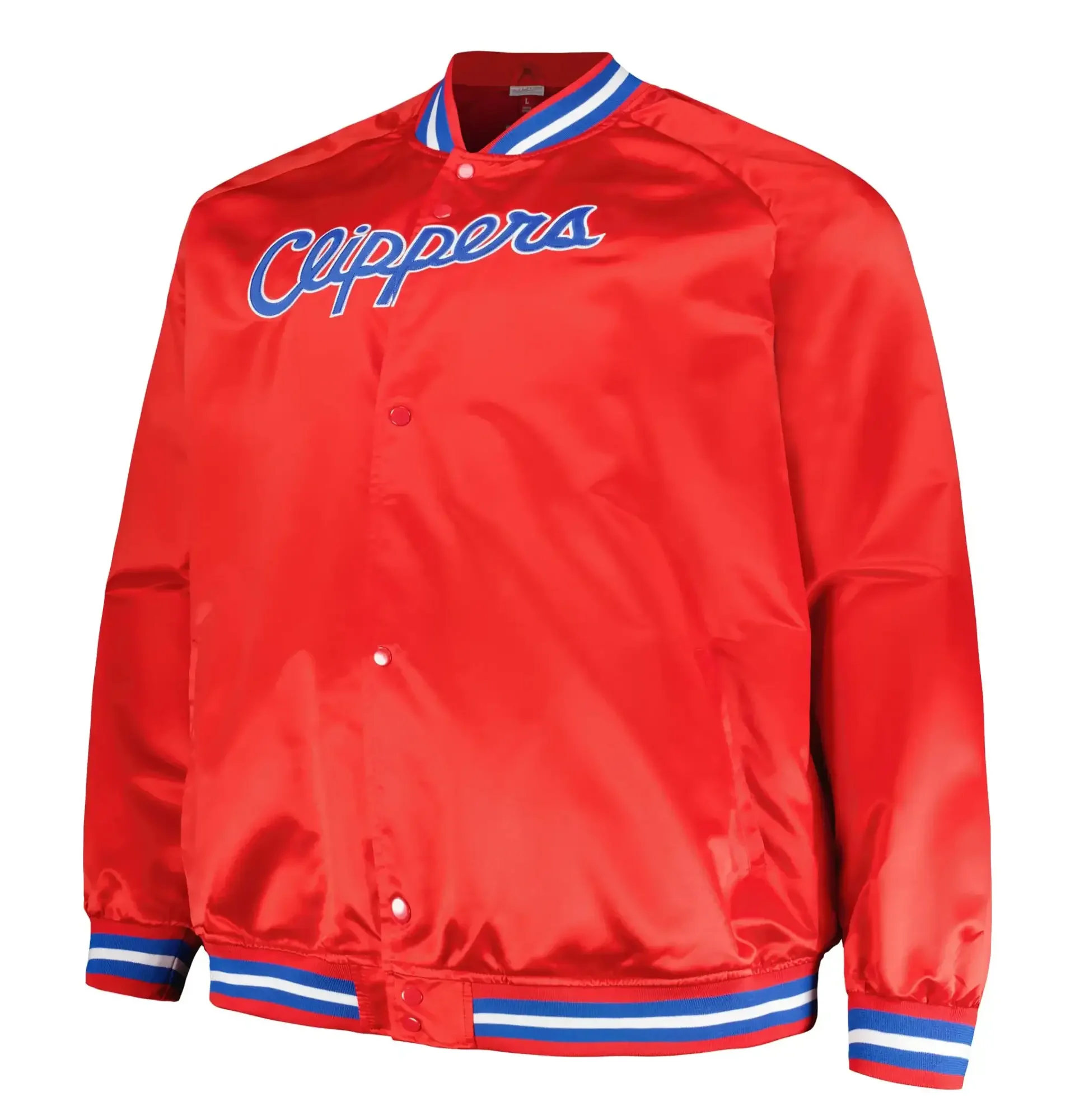 Los Angeles Clippers Red Hardwood Classics Throwback Wordmark Red Varsity Jacket team jacket 1