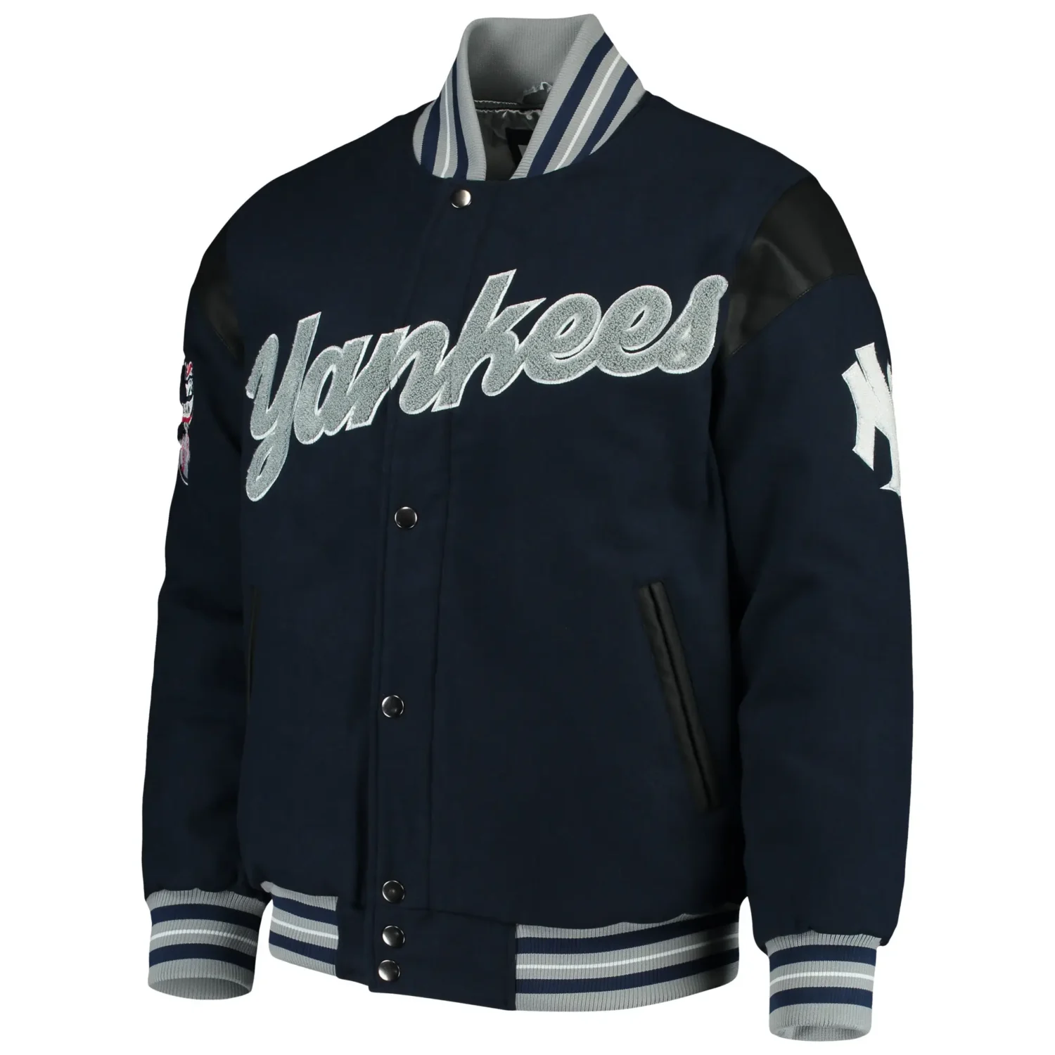 Mens New York Yankees G III Sports Game Ball Full Snap Navy Varsity Jacket TeamJacketShop