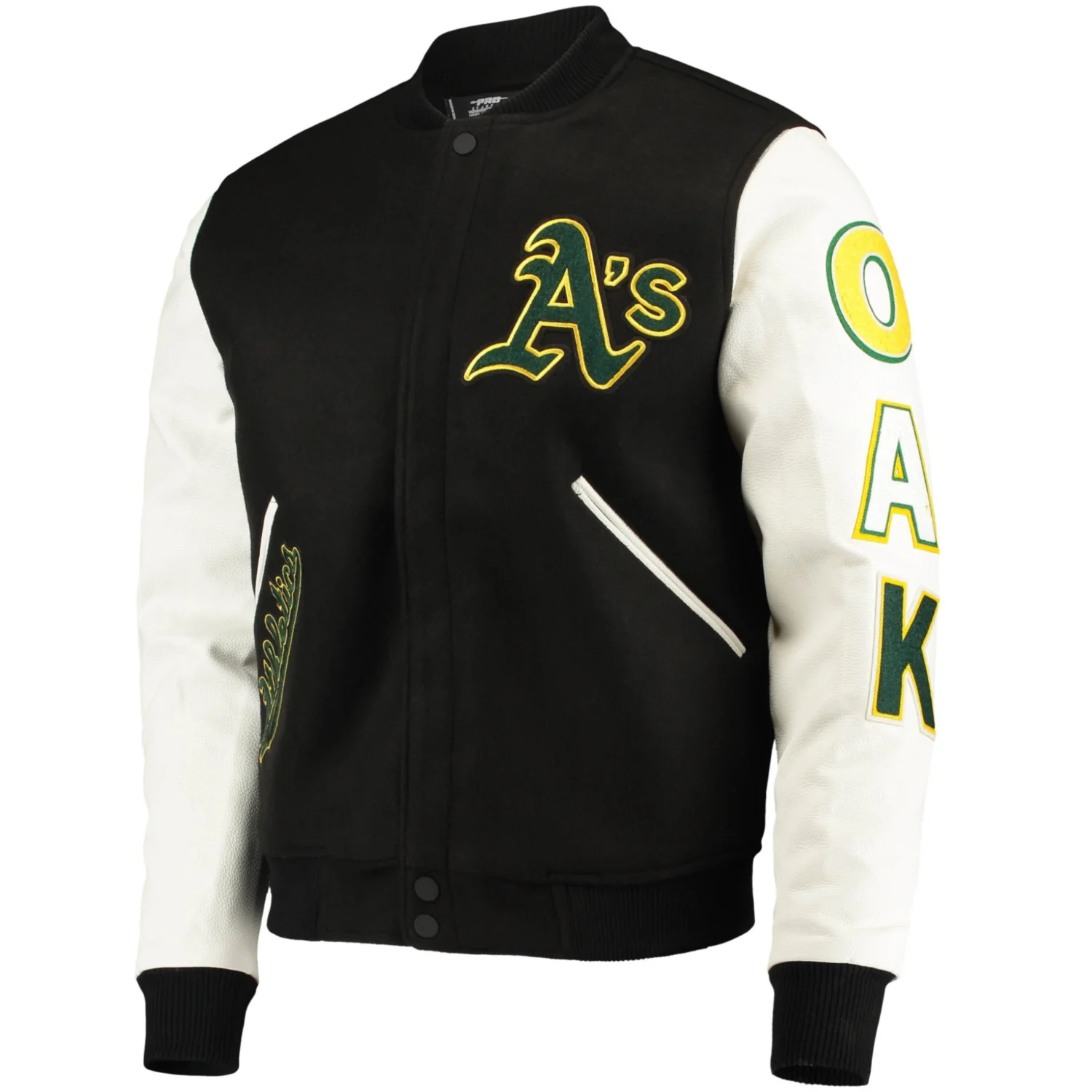 Oakland Athletics Pro Standard Wool Leather Logo Varsity Jacket 2 team jacket 1