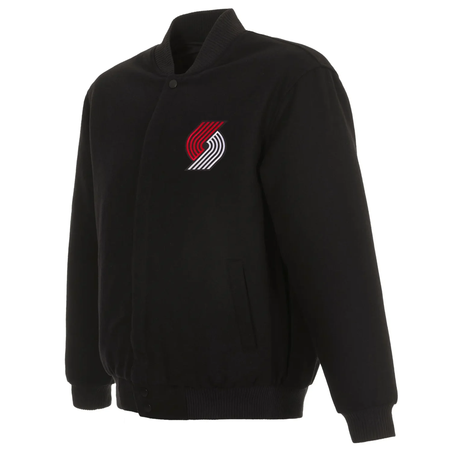 Portland Trail Blazers Black Wool Varsity Jacket team jacket 1