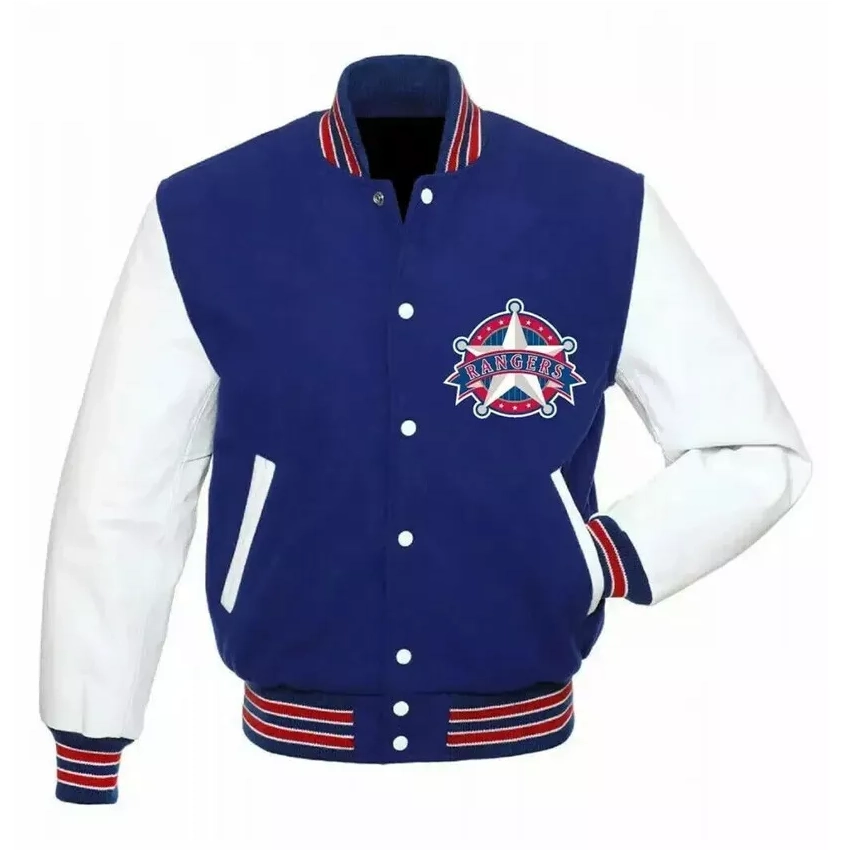 Texas Rangers Letterman Wool Leather Varsity Jacket team jacket 1