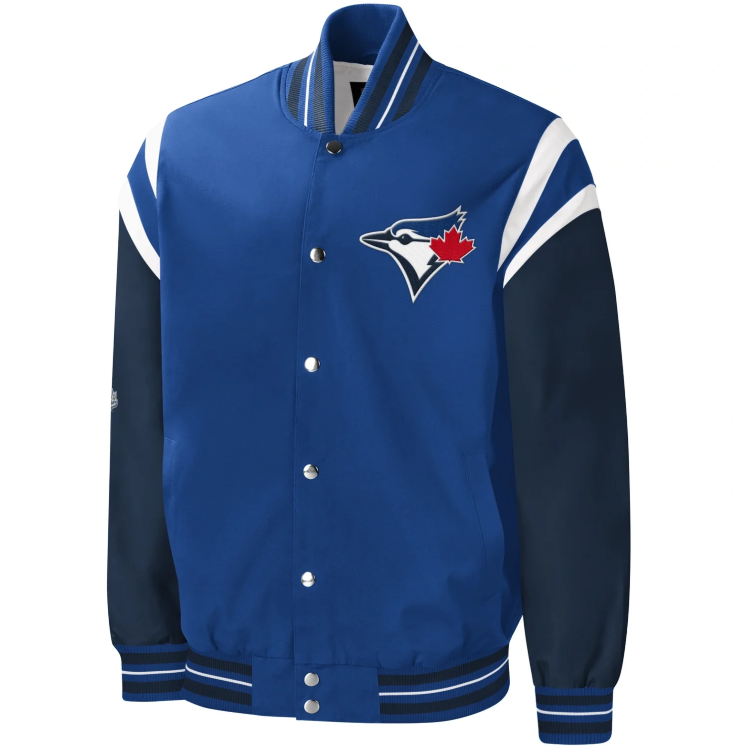 Toronto Blue Jays G III Sports by Carl Banks Full Snap Varsity Jacket TeamJacketShop 2