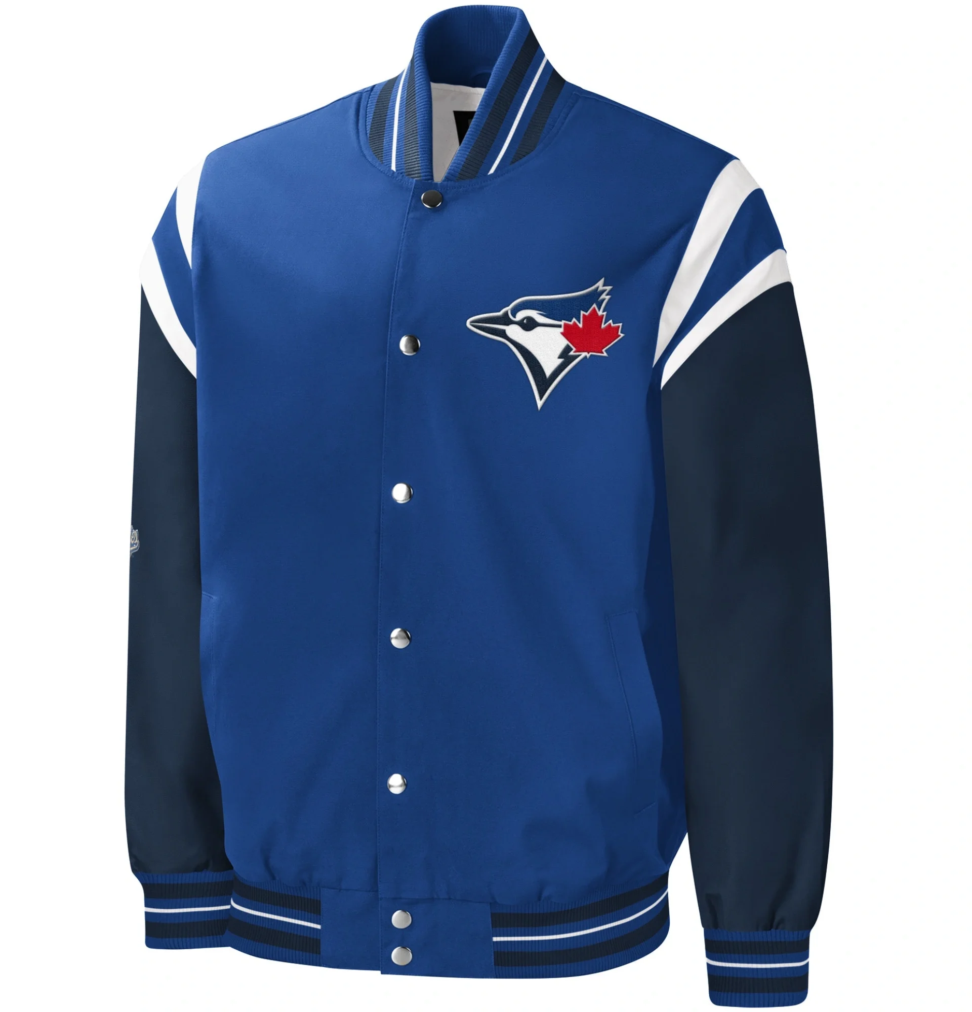 Toronto Blue Jays G III Sports by Carl Banks Full Snap Varsity Jacket TeamJacketShop 2