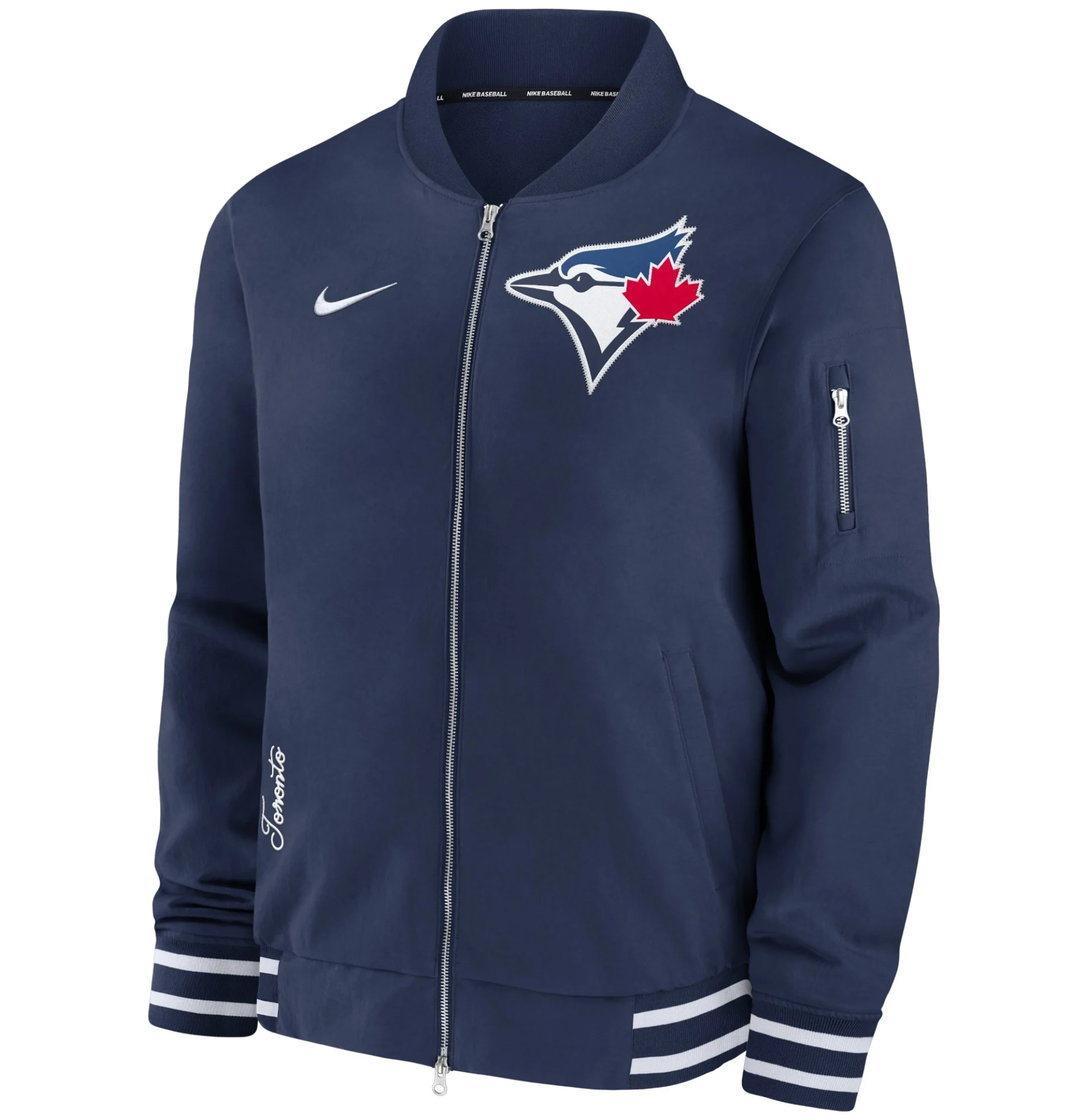 Toronto Blue Jays Nike Authentic Collection Full Zip Varsity Navy Jacket TeamJacketShop