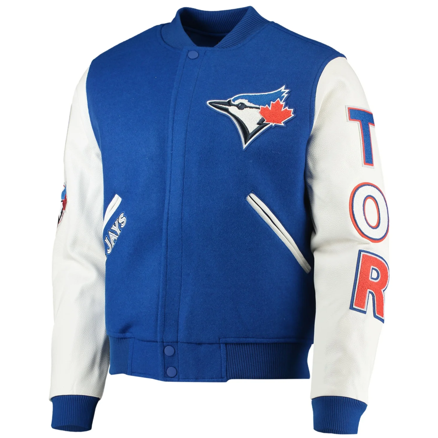 Toronto Blue Jays Pro Standard Wool Leather Varsity Jacket TeamJacketShop