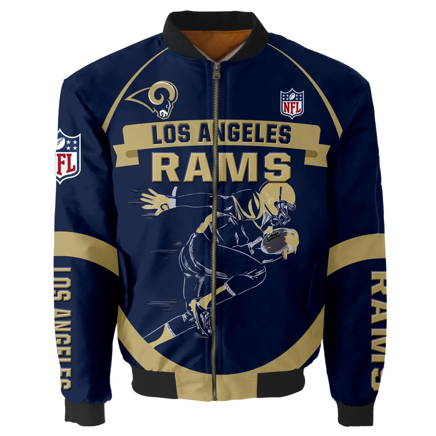 1 Los Angeles Rams Graphic Running Varsity Jacket