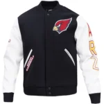 Arizona Cardinals Classic Rib Wool And Leather Varsity Jacket