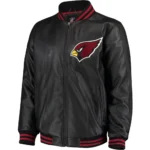 Arizona Cardinals G-III Sports by Carl Banks Black Leather Varsity Jacket