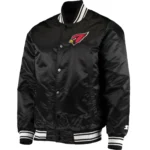 Arizona Cardinals Locker Room Full-Snap Satin Varsity Jacket