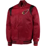 Arizona Cardinals Prime Time Twill Full-Snap Satin Varsity Jacket