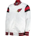 Arizona Cardinals Vintage Full-Snap Satin Varsity White Jacket