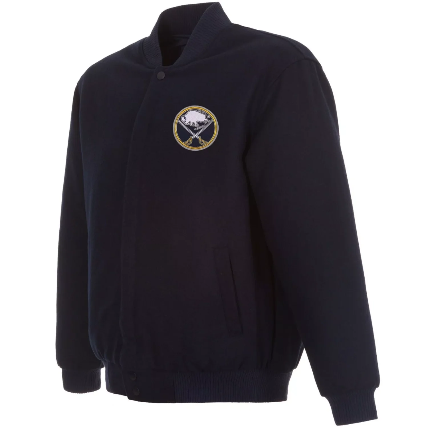 Buffalo Sabres Reversible Wool Navy Varsity Jacket TeamJacketShop