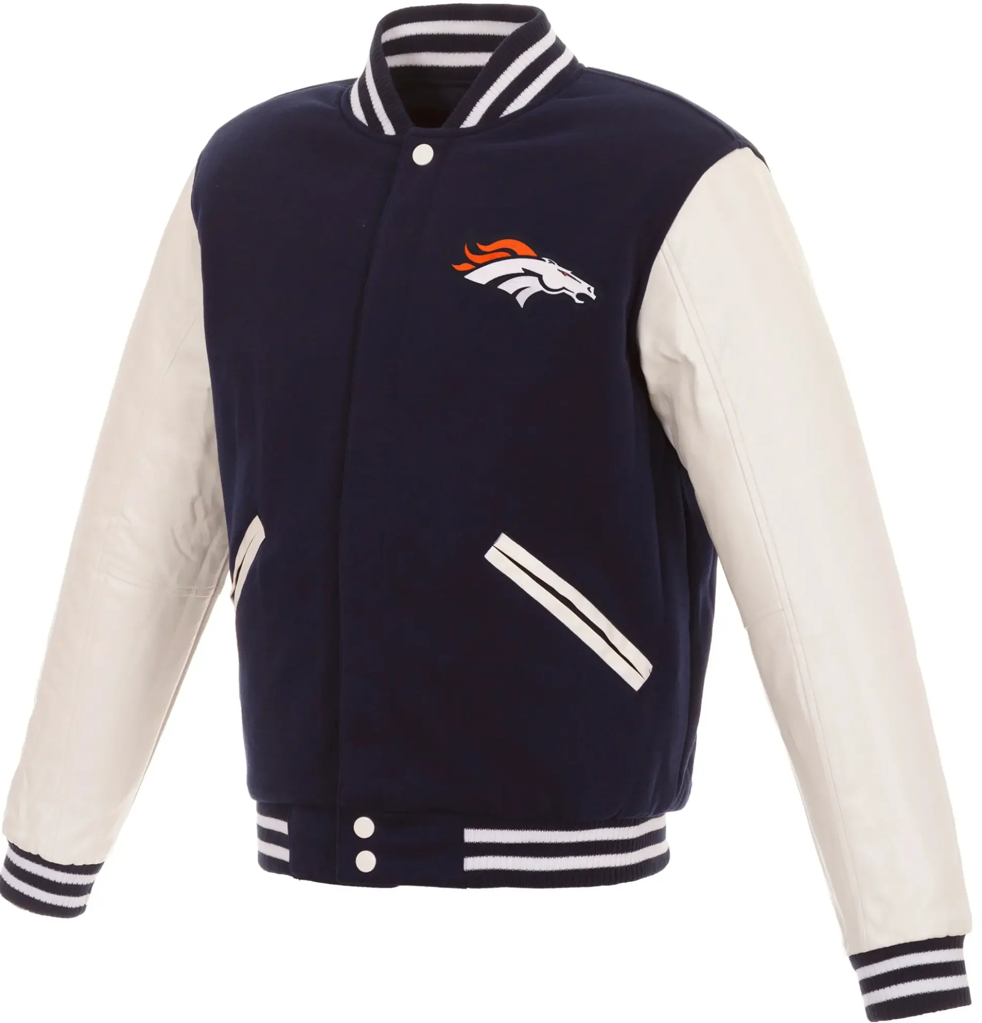 Denver Broncos Football Team players Wool Leather Varsity Jacket team jacket 1