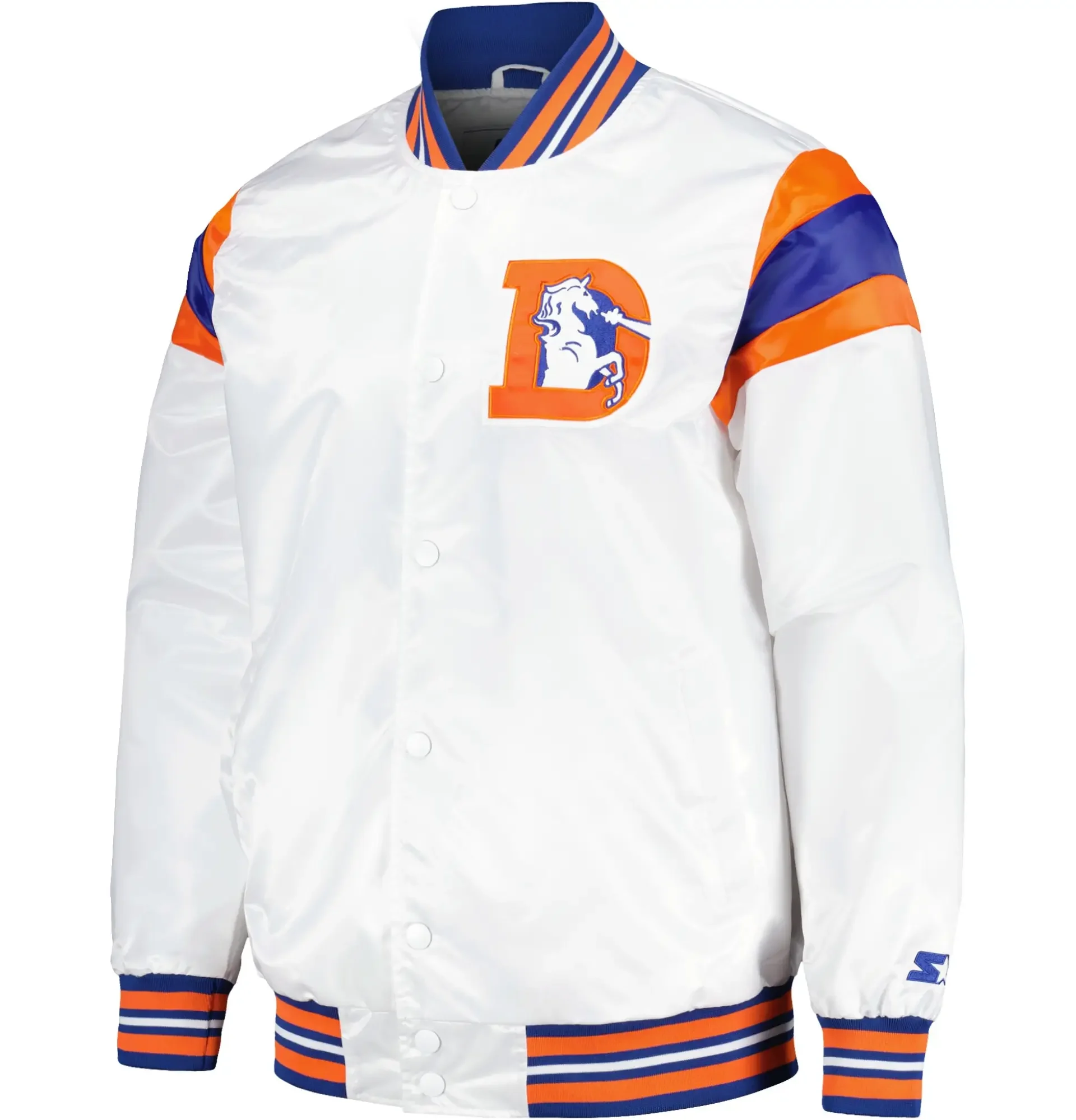 Denver Broncos Vintage Satin Varsity Jacket team jacket 1