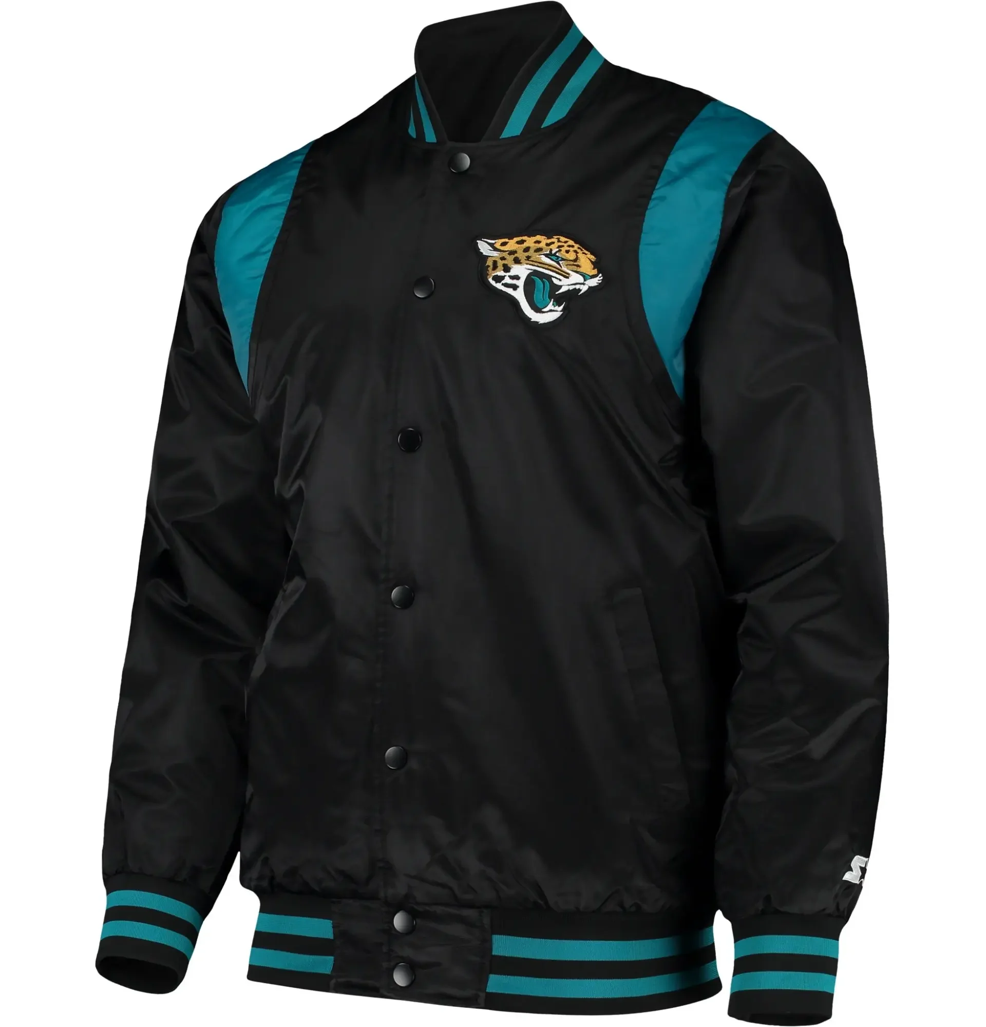 Jacksonville Jaguars Starter Prime Time Twill Satin Varsity Jacket team jacket 1