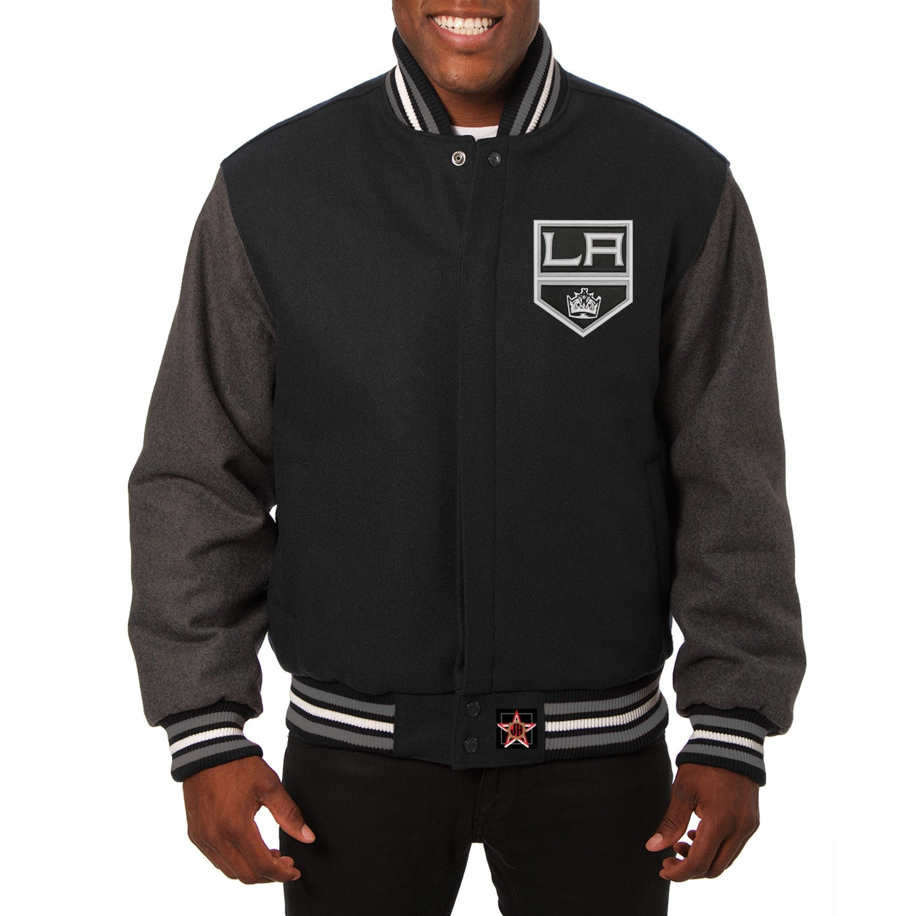 Los Angeles Kings Two Tone Wool Varsity Jacket 1 1