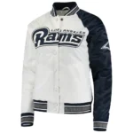 Los Angeles Rams Hometown White & Navy Varsity Jacket