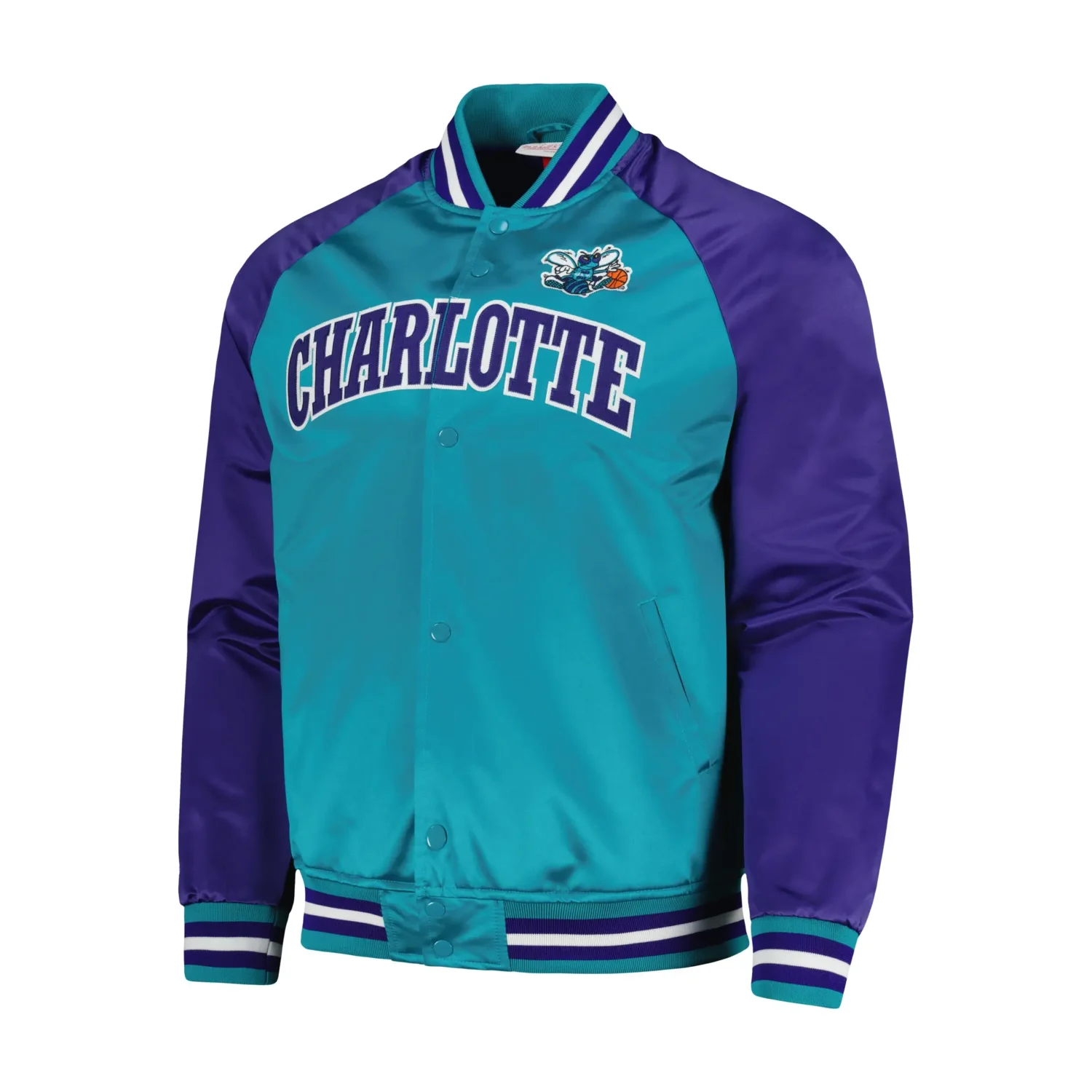 NBA Mens Charlotte Hornets Satin Varsity Jacket team jacket 1