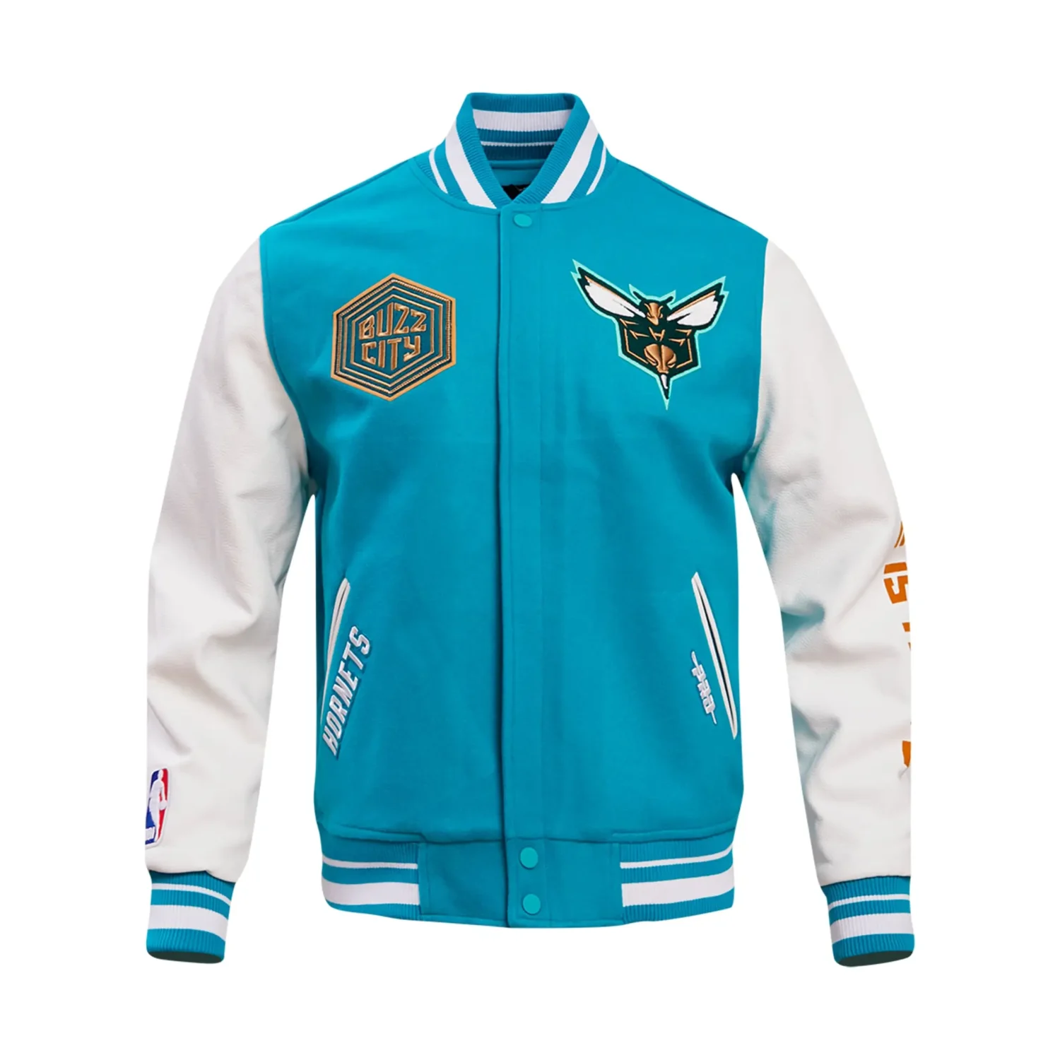 NBA Mens Charlotte Hornets Varsity Jacket Wool Leather team jacket 1