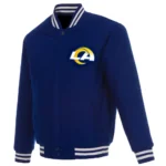 Los Angeles Rams LA Logo Royal Blue Wool Varsity Jacket