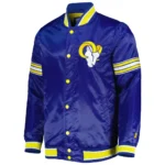 NFL Los Angeles Rams Starter Midfield Satin Full-Snap Varsity Jacket