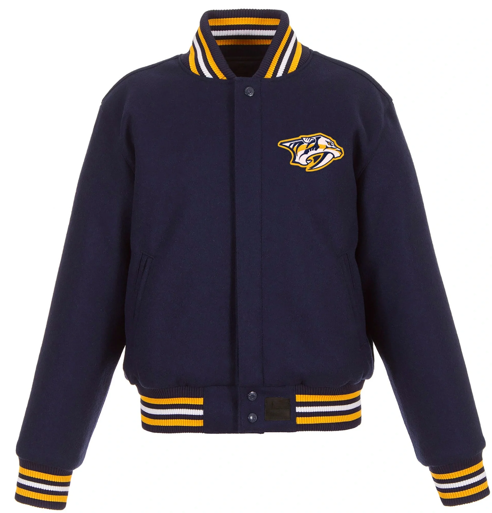 Nashville Predators Domestic Navy Wool Varsity Team Jacket