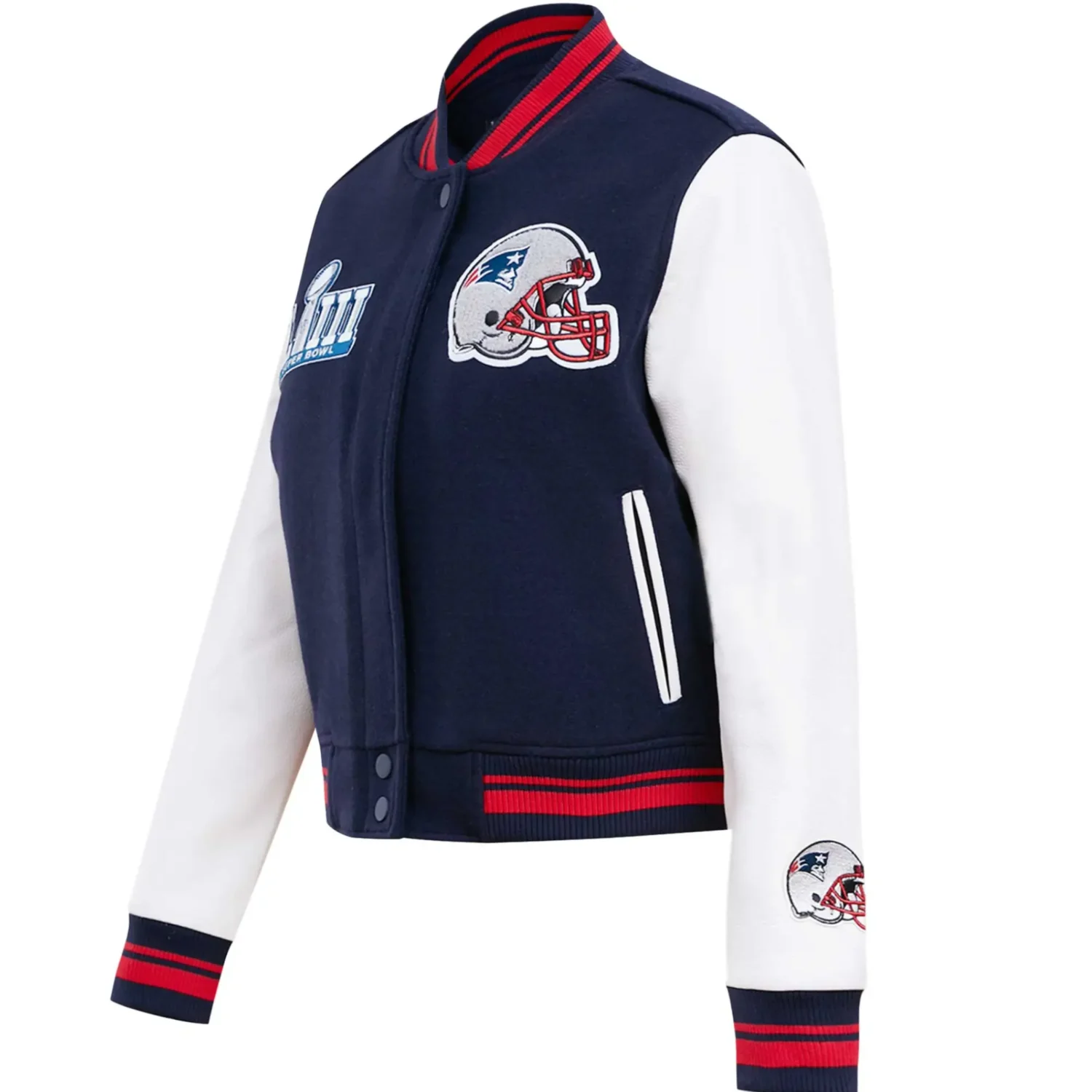 New England Patriots Pro Standard Wool Leather Varsity Jacket TeamJacketShop