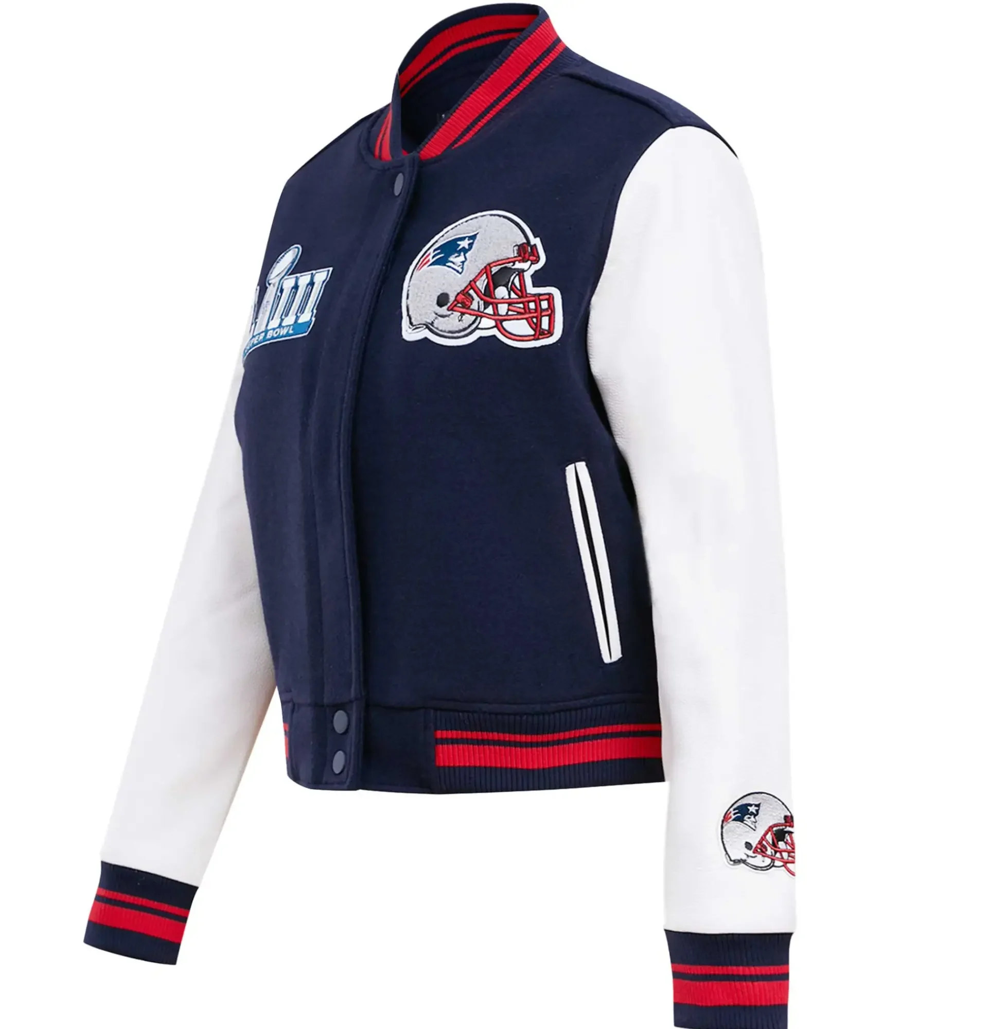 New England Patriots Pro Standard Wool Leather Varsity Jacket TeamJacketShop