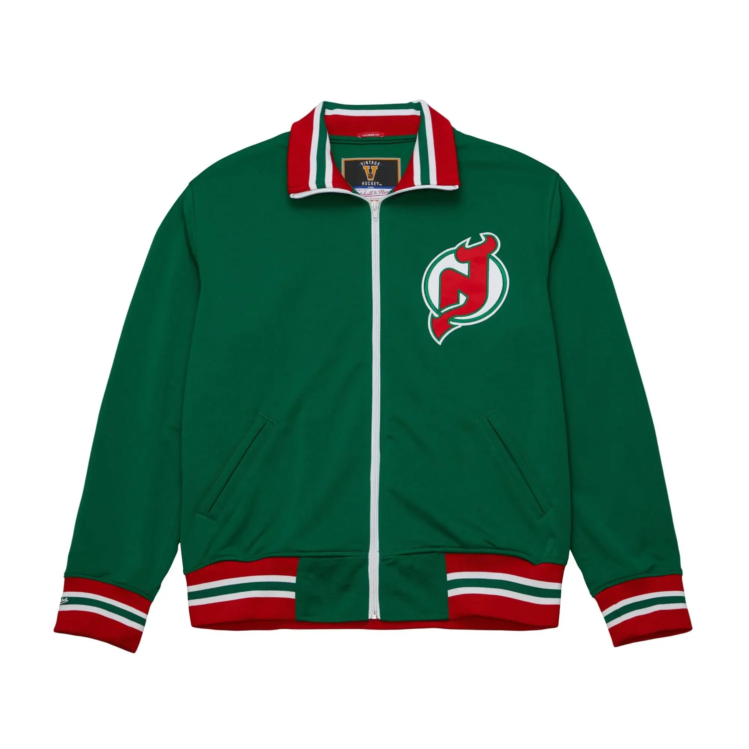 New Jersey Devils Authentic 1984 Warm Up Varsity Jacket TEAM JACKET 1