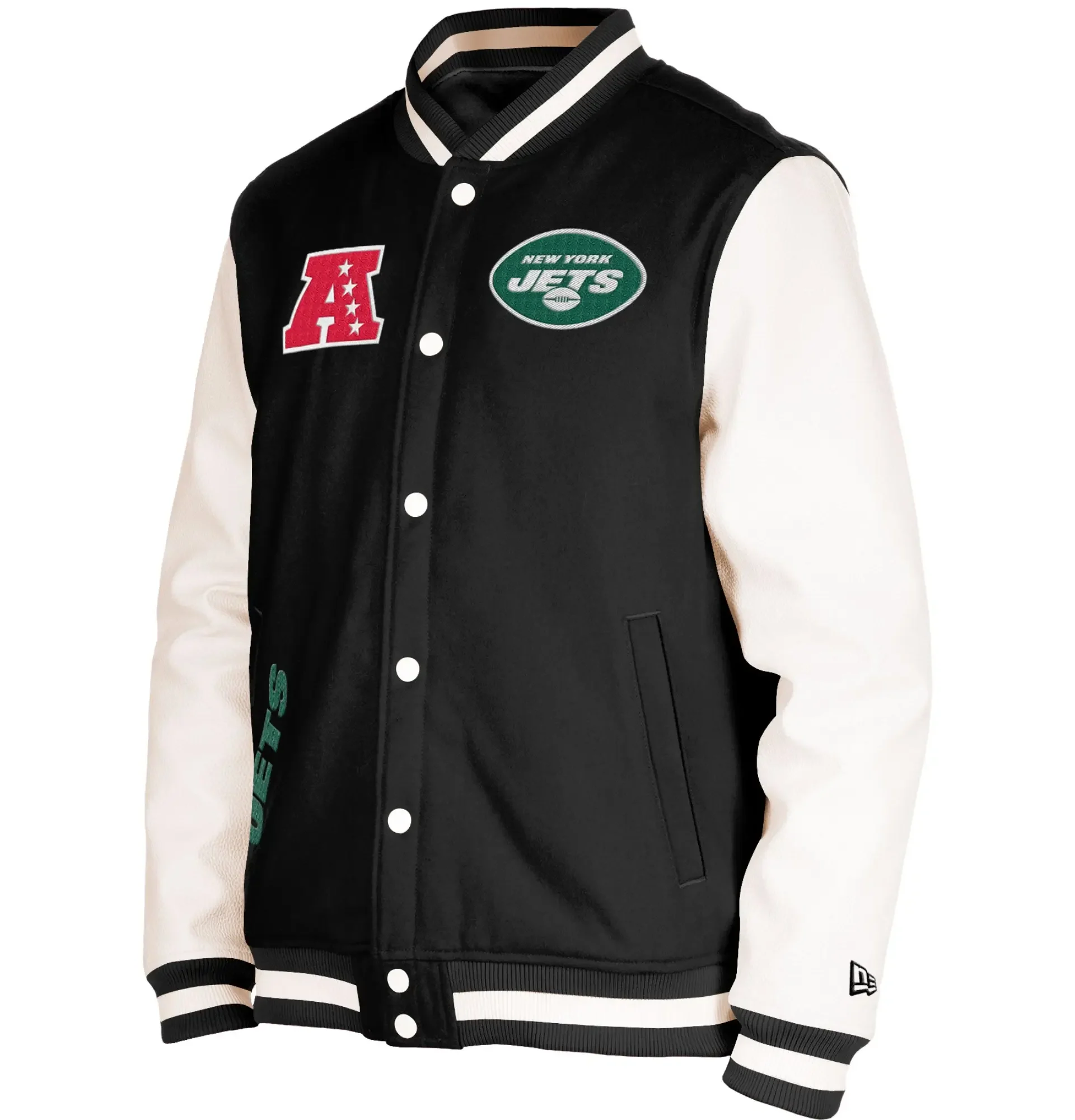 New York Jets New Era Third Down Varsity Full Snap Varsity Jacket TeamJacketShop