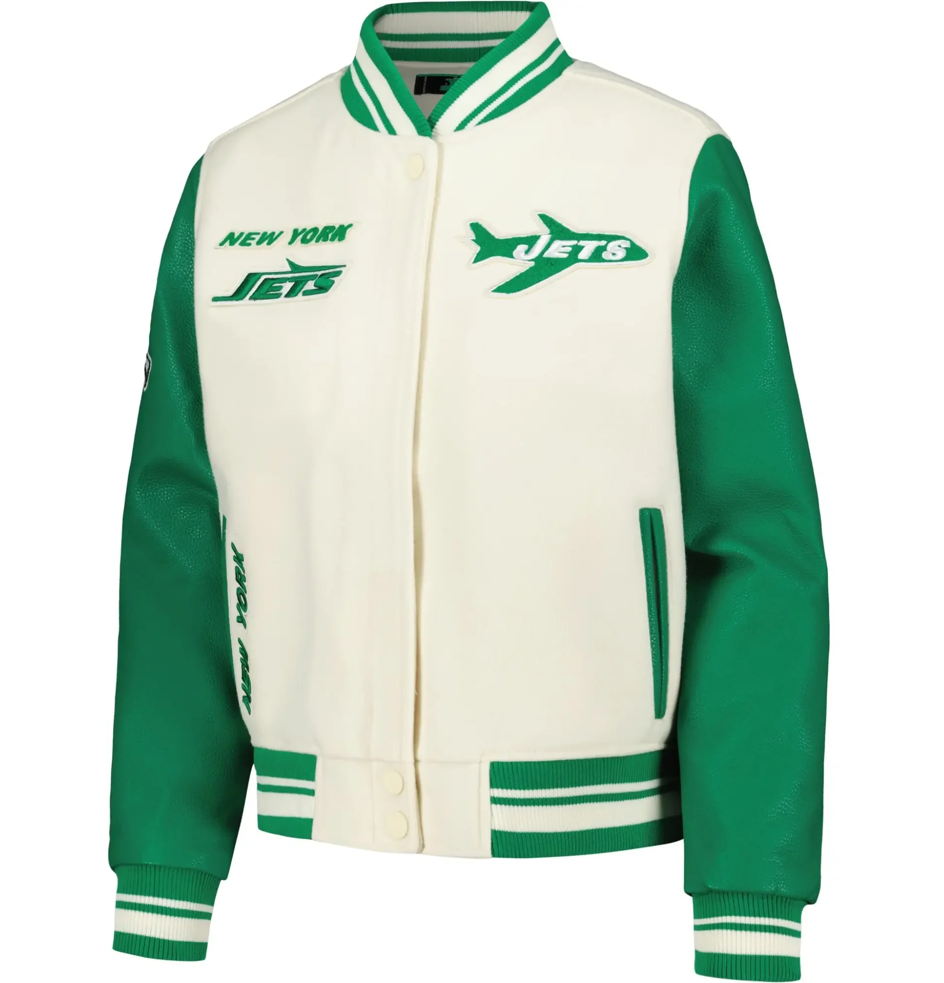 New York Jets Retro Classic Vintage Wool Leather Varsity Jacket TeamJacketShop