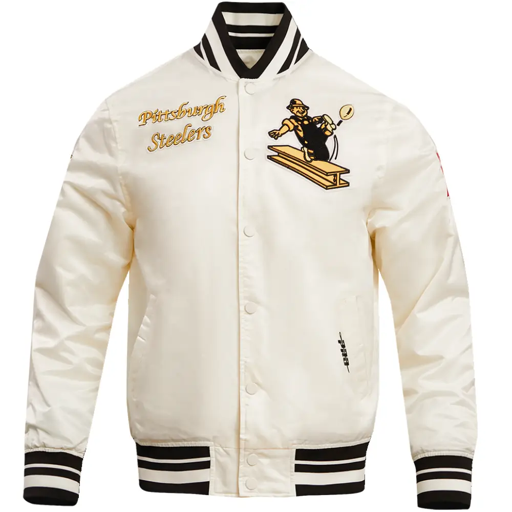 Pittsburgh Steelers Satin Varsity Jacket TeamJacketShop