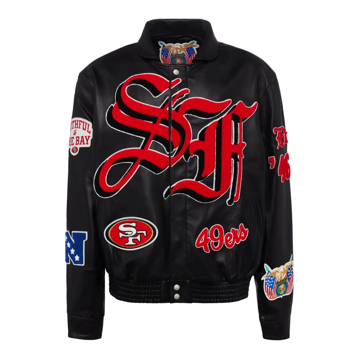 San Francisco 49ers Black Leather Jacket 1