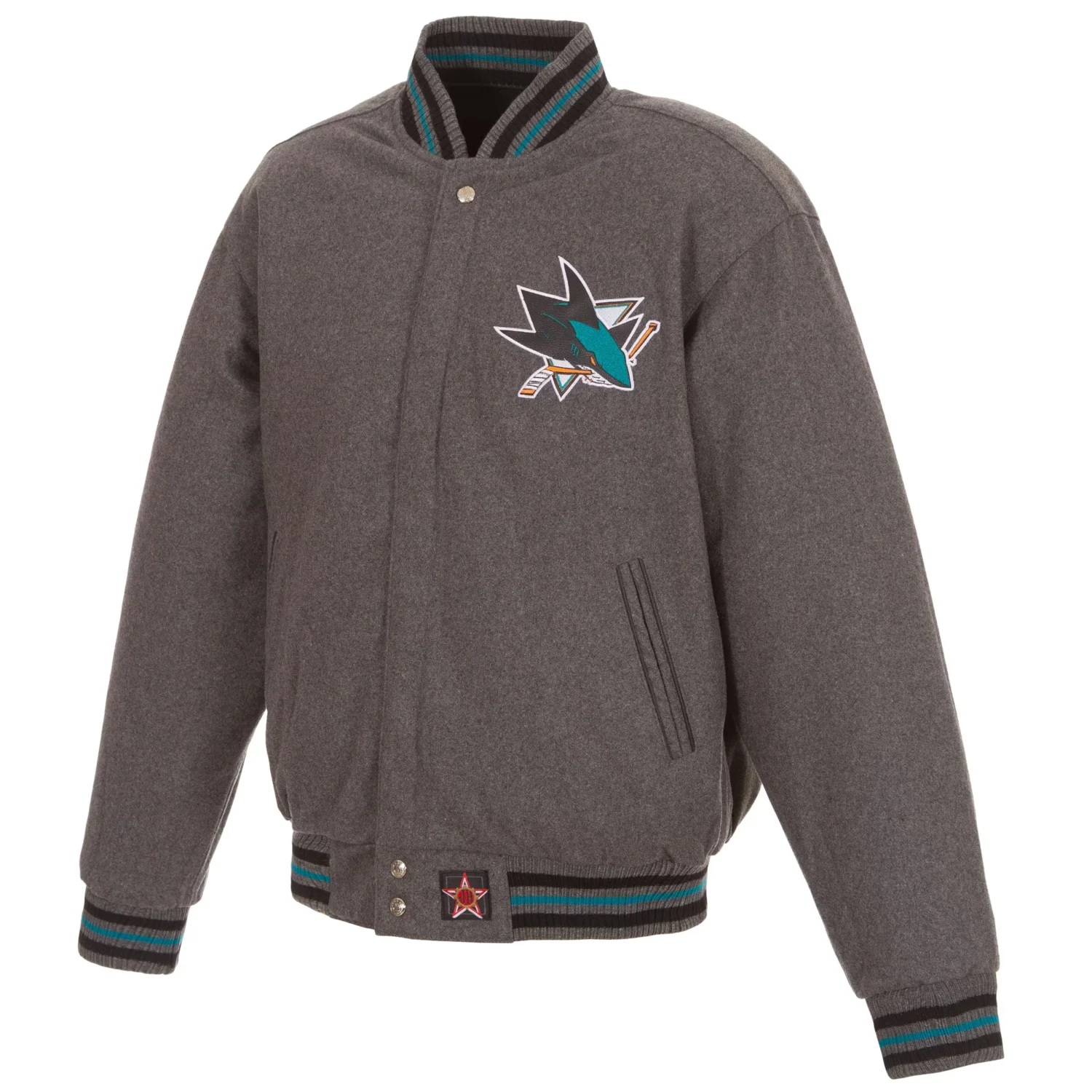 San-Jose-Sharks-Reversible-GrayBlack-Wool-Varsity-Jacket-TeamJacketShop