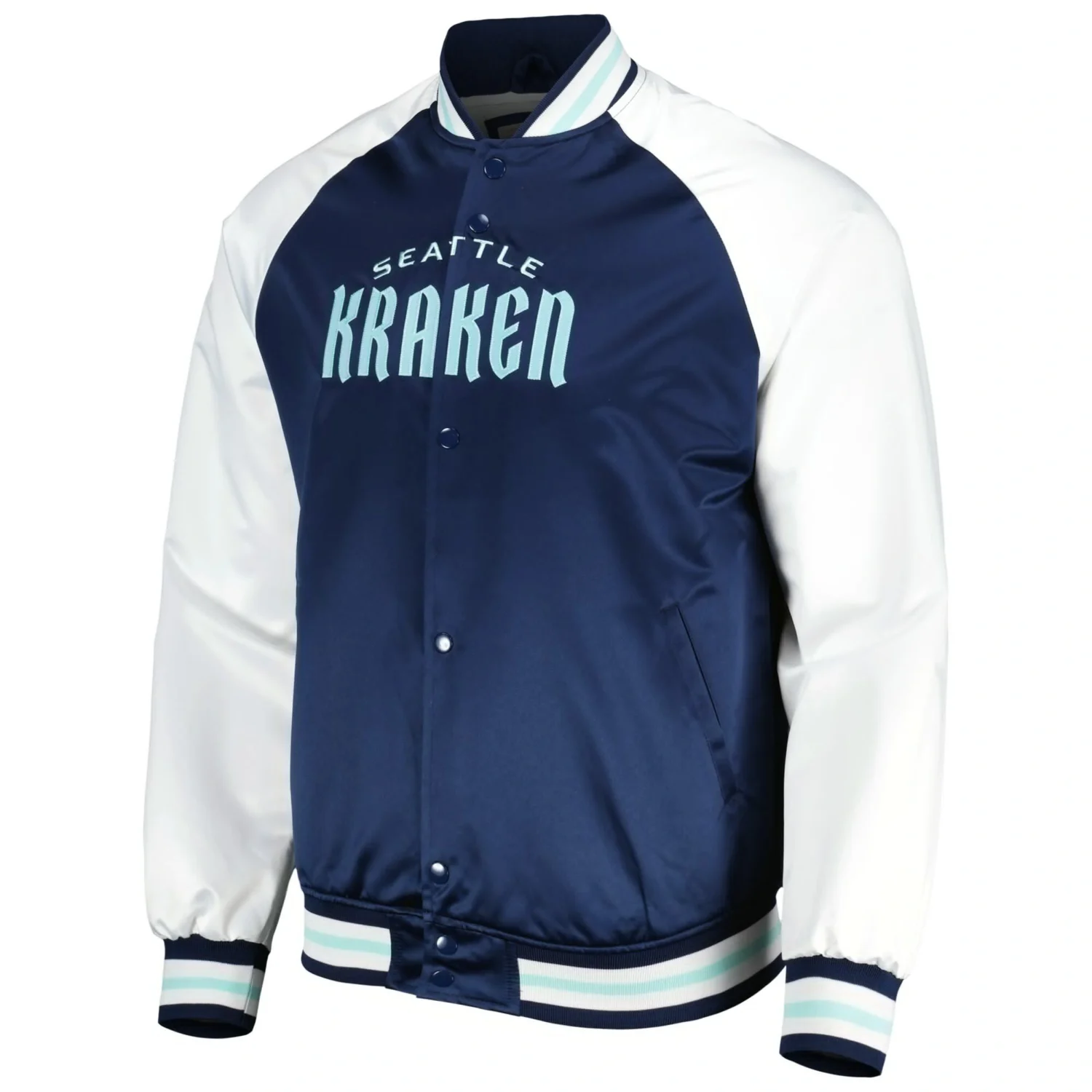 Seattle-Kraken-Primetime-Navy-White-Raglan-Satin-Varsity-Jacket-TeamJacketShop