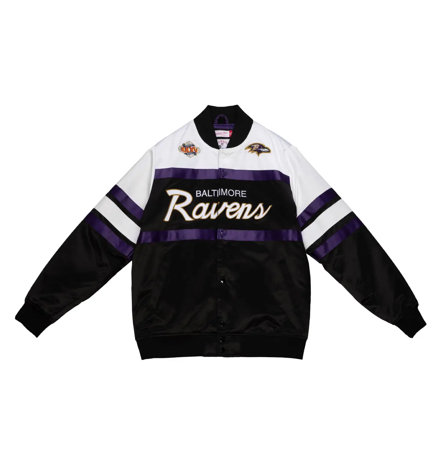 Special Script Heavyweight Satin Jacket Baltimore Ravens TeamJacketShop