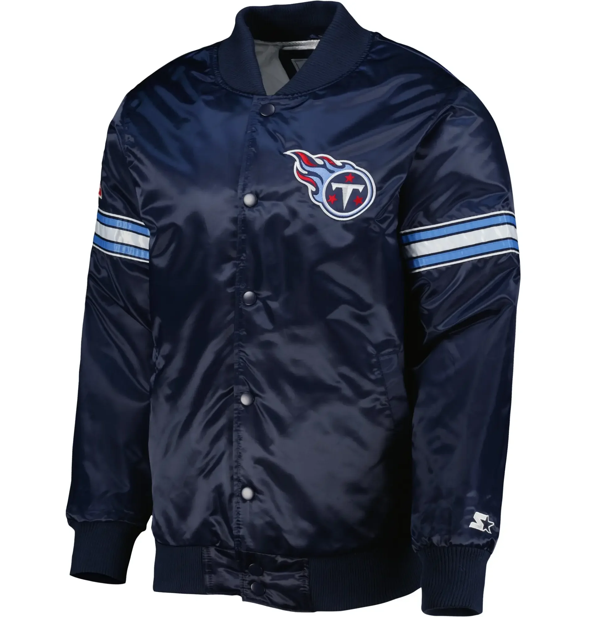 Tennessee Titans Team Players Satin Varsity Navy Jacket team jacket 1