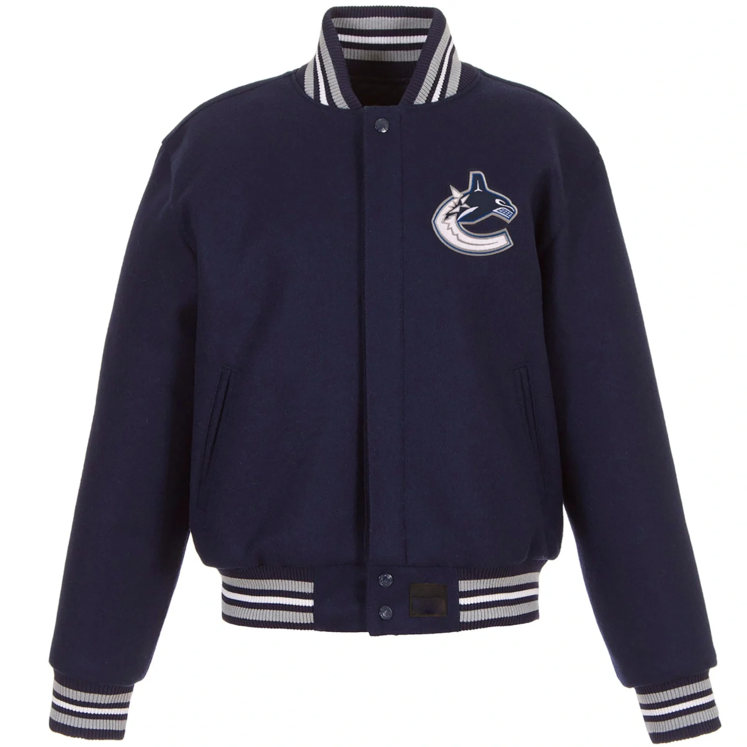 Vancouver-Canucks-Classic-Rib-Knitted-Navy-Wool-Varsity-Jacket-TeamJacketShop