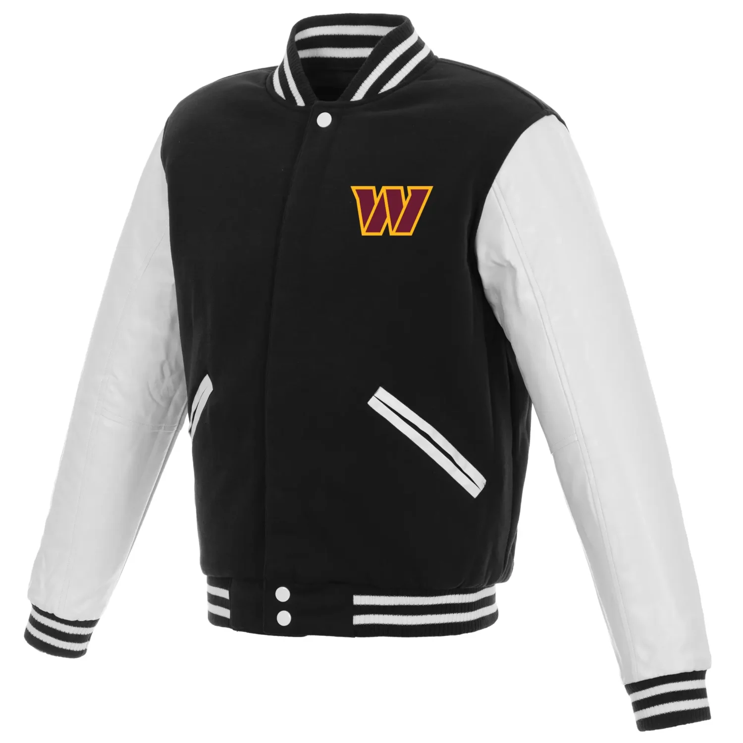 Washington Commanders Black White Varsity Jacket team jacket 1