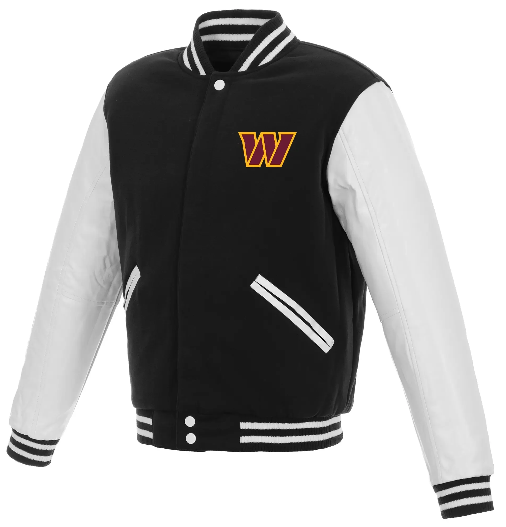 Washington Commanders Black White Varsity Jacket team jacket 1