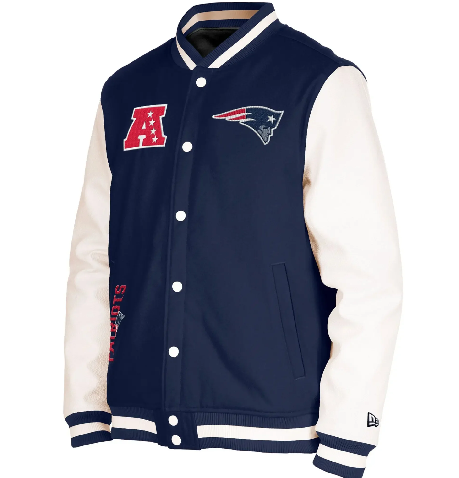 New England Patriots Team Players Wool Leather Varsity Jacket 1 1